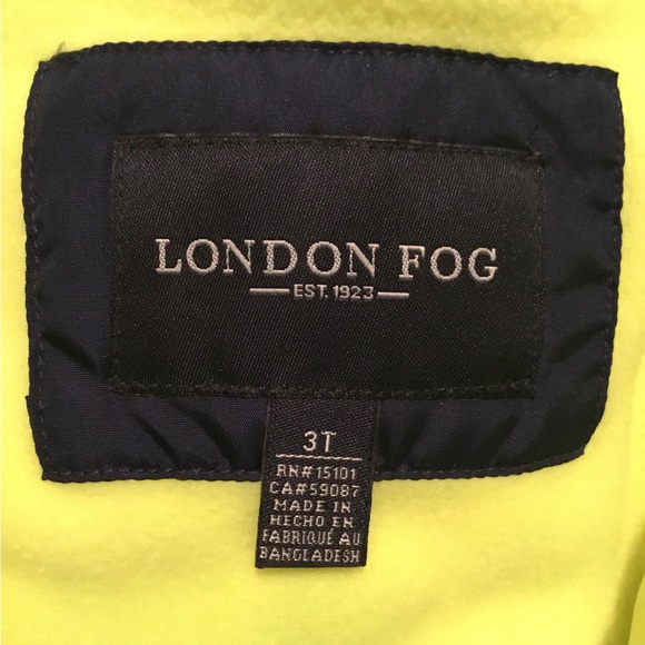 🆕 Designer / London Fog / Fall / Winter / Coat / NWT / Navy and Lime Green 🆕😎 - Picture 7 of 15